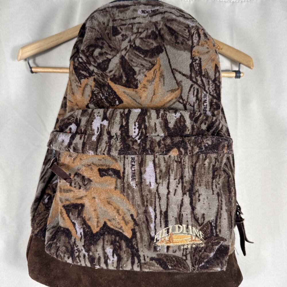 Vintage Fieldline Realtree Camo Backpack Made USA Hunting Outdoor Day Pack Y2K